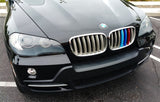 M Sport Colored Center Kidney Grille Insert Trim Strips For BMW X5 X6 E70 E71  (7 beam bars)