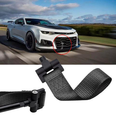 Red / Blue / Black JDM Style Towing Strap Tow Hole Adapter for Chevrolet Camaro 2016-2018