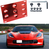 Black / Gold / Red Tow License Plate Frame Bumper Relocating Mount Bracket Kit for Chevy Corvette Z06/Z51/ZR1 2015-2019