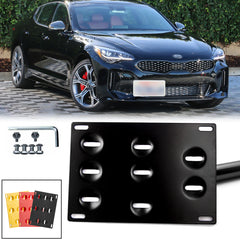 Black / Gold / Red 1 Set Sporty Racing Front Tow Hook License Plate Bumper Mounting Bracket Fit for Kia Stinger 2018+