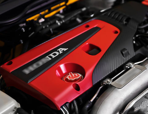 Red Aluminum Middle Finger Pattern Engine Oil Filler Fuel Filter Tank Cap Cover For Honda Acura