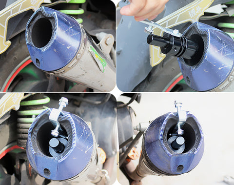 Aluminum Turbo Sound Whistle Exhaust Pipe Tailpipe BOV Blow-off Valve Simulator Muffler (XL, Black)
