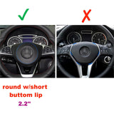 For Benz GLA GLE 2015-up Silver Steering Wheel Button Logo Frame Ring Decor Trim