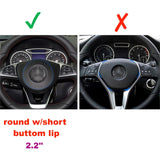 Silver Steering Wheel Button Central Logo Ring Molding Trim For Mercedes C GLC