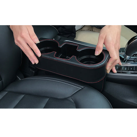 Car Seat Seam Wedge Storage Leather Organizer Cup Holder Drink Phone Mount Stand