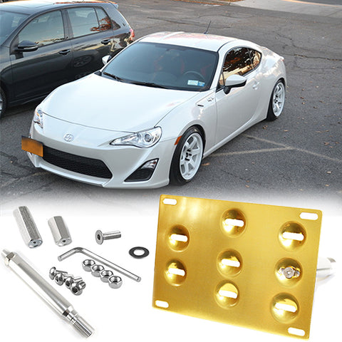 License Plate Mounting Bracket Front Bumper Tow Hook for FRS BRZ WRX STi 86 Toyota Scion Subaru