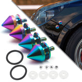 Neo Aluminum Alloy Spike Quick Release Fasteners For Car Exterior Bumper Trunk Fender Hatch Lids JDM Style