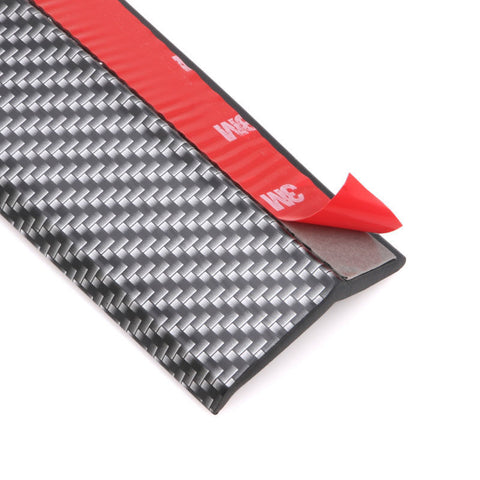 Universal Carbon Fiber Black Texture Bumper Lip Splitter Chin Spoiler Body Kits