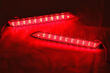 2x LED Red Lens Bumper Taillight Reflector Brake Lights For Lexus Toyota