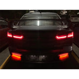2x Smoked Lens Bumper Reflector LED Brake Stop Lights For Mitsubishi Lancer EVO X Outlander