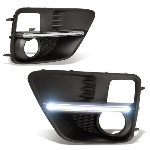 2015-17 Subaru WRX / STi LED Daytime Running Light DRL Strips Fog Light Bezels White