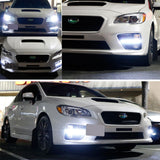 2015-17 Subaru WRX / STi LED Daytime Running Light DRL Strips Fog Light Bezels White