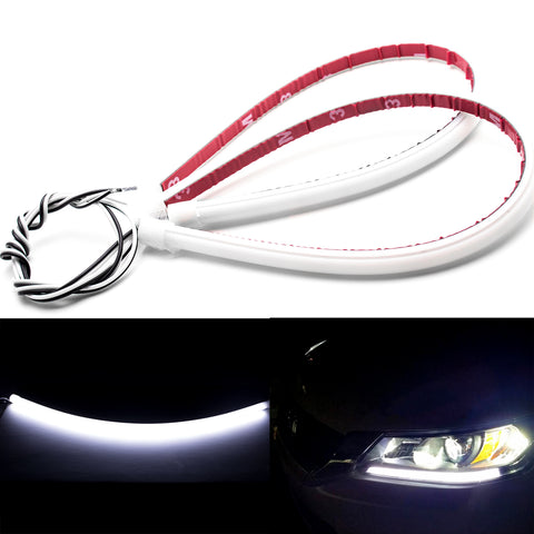 2pcs 11.8" / 18.5" Xenon White LED Headlight Daytime Running Light Strip LED Assembly for Honda Accord Sedan 2013-2015 Retrofit