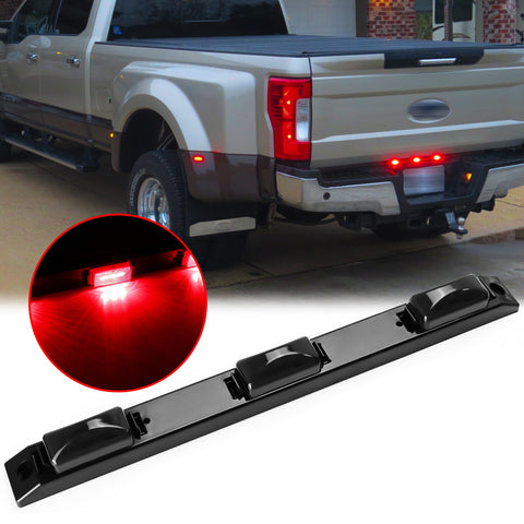 Smoked Lens 9-LED Truck Rear Tailgate or Trailer LED Light Bar Compatible With Ford F-150 F-250 F-350 F-450 Dodge RAM 1500 2500 3500 Chevy Silverado, GMC Sierra, etc