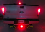 Trailer Hitch LED Brake Tail Lights 15 LEDs Red Smoked Lens Cover Light Fit 2" Receiver Truck SUV