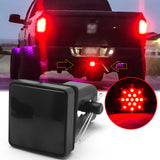 Trailer Hitch LED Brake Tail Lights 15 LEDs Red Smoked Lens Cover Light Fit 2" Receiver Truck SUV