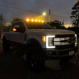 Smoked Lens Amber LED Cab Roof Clearance Running Light Lamp For Ford Super Duty F-250 F-350 F-450 F-550 2017 2018 2019