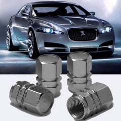 4pc Gun Metal / Chrome Silver / Black / Gold / Purple / Blue / Red Car Bike Wheel Tire Valve Stem Caps Dust Cover Alloy Universal Fit