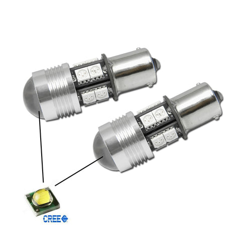 2x Amber / Yellow CREE 15W 1156 7506 1156A Car Turn Signal LED Light Bulbs