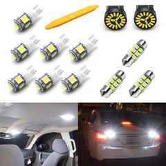 12x White LED Interior Light Package Back Up License Kit For Acura TSX 2009-2014