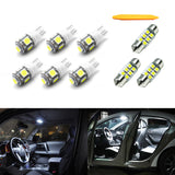 9-Light LED Full Interior Trunk/Cargo Area Map Dome Lights Bonus Light  License Plate LightBulbs Package Deal Kit Direct Replacement Compatible with Scion tC & TRD 2005-2016