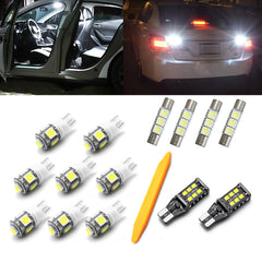 White LED Interior Lights Reverse Package Kit + Tool for Honda Accord 2013-2017