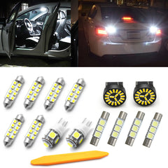 14x 6000K White LED Interior Map Dome Lights License Plate Light Backup Reverse Light Bulbs + FREE Installation Tool Pkg Compatible with Chevy Suburban & Tahoe 2007-2014