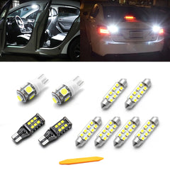 White LED Interior Tag Light Bulb Package Kit for Chevy Suburban Tahoe 2007-2014