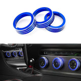 Anodized Aluminum Alloy AC Climate Control Knob Ring Cover for VW MK7 Golf GTI Black/ Silver/ Blue/ Red