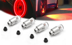 4x Red LED Wheel Tyre Tire Air Valve Stem Cap Lights Lamp For Car Motorcyle Bike