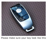 Carbon Fiber Pattern/ Glossy Black/ Glossy Red/ Glossy White Key FOB Hard Cover Shell Case for Mercedes 2017+ E300 E400 S63 AMG GLK GLA