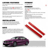 Front Grille Insert Trims Stripes, Front Center Kidney Grilles Trim Compatible with BMW 3 Series G20 G21 2020-2022 (Red)