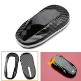 Carbon Fiber Pattern/ Glossy Black/ Glossy Red/ Glossy White Key FOB Hard Cover Shell Case for Tesla Model S 2012-2018