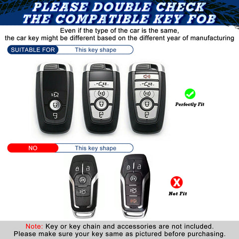 Silver TPU Full Cover Remote Key Fob Holder For Ford Mustang F-150 250 350 450