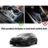 Carbon Fiber Style Interior Overlay Cover Combo Kit For Toyota Camry 2018-2024