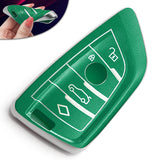 For BMW Key Fob Cover,Soft TPU Full Protection Key Fob Case for BMW 2 3 5 6 7 Series X1 X2 X3 X4 X5 X6 X7 Keyless Entry Smart Remote Control, Green