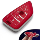 For BMW Key Fob Cover,Soft TPU Full Protection Key Fob Case for BMW 2 3 5 6 7 Series X1 X2 X3 X4 X5 X6 X7 Keyless Entry Smart Remote Control, Red