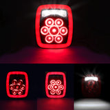 2pcs Red/White Multi Function LED Brake Tail Backup Light For Jeep Truck Trailer Boat