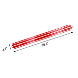 Side Door Skirt Vinyl Stripe Decal Sticker, Glossy Red Racing Sporty Graphic Style (Length 86")