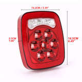 2pcs Red/White Multi Function LED Brake Tail Backup Light For Jeep Truck Trailer Boat