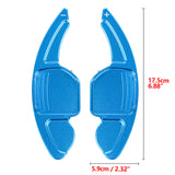 Steering Wheel Paddle Shifter Cover Trim, CNC Aluminum Alloy, Compatible With Audi A3 A4 A5 A6 A7 A8 S3 S4 S5 S6 S7 S8 RS3 RS6 Q3 Q5 SQ5 Q7 (Blue)