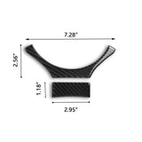 2x Real Carbon Fiber Steering Wheel Cover Trim For Lexus IS250 300 350 2014-2019