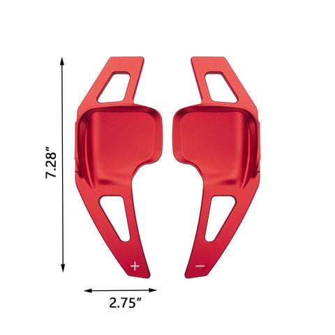 Steering Wheel Paddle Shifter Cover Trim, CNC Aluminum Alloy, Compatible With BMW 2 3 4 X1 X2 X3 X4 X5 X6 Series,F22 F23 F30 F31 F33 F34 F36 F32 F15 F16 F25 F26 F48 F39 (Red)