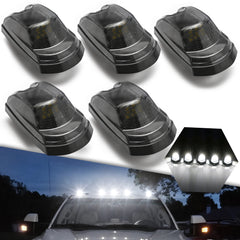 Smoked Lens White LED Cab Roof Clearance Running Light Lamp For Ford Super Duty F-250 F-350 F-450 F-550 2017 2018 2019