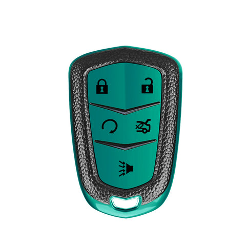 Green Soft Anti-dust Remote Smart Key Fob Shell Case For Cadillac XT5 2016-2019