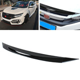 Glossy Black ABS Front Bumper Grille Strip Panel Molding For Civic 2016-2021