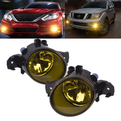 Yellow OEM Replacement Fog Light Lamps w/ H11 Halogen Bulbs For Nissan Infiniti