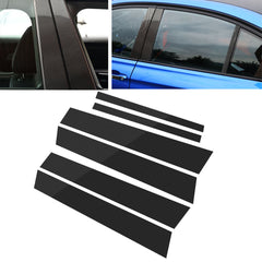 Carbon Fiber Texture Window Door Pillar Post Trim Sticker For BMW 3-Series E90