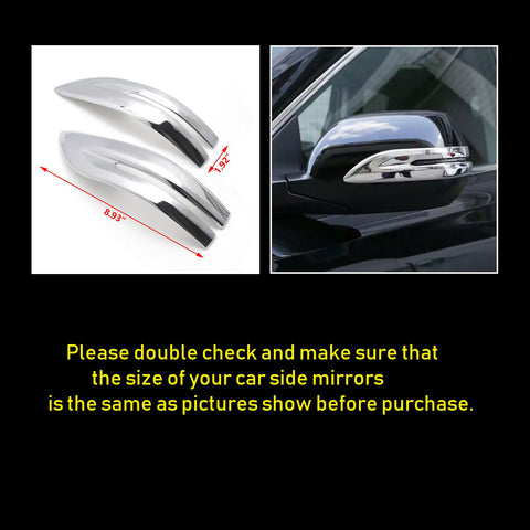 2pcs for Honda CR-V CRV 2017 2018 2019 2020 2021 Rear View Side Door Mirror Stripe Cover Trim, ABS Chrome Rearview Side Mirror Signal Light Frame Cover Molding