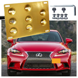 Black/ Gold/ Red Aluminum Bumper Tow License Plate Mount Bracket Direct Fit for Lexus IS 2006-2018, Lexus CT 2011-2017
